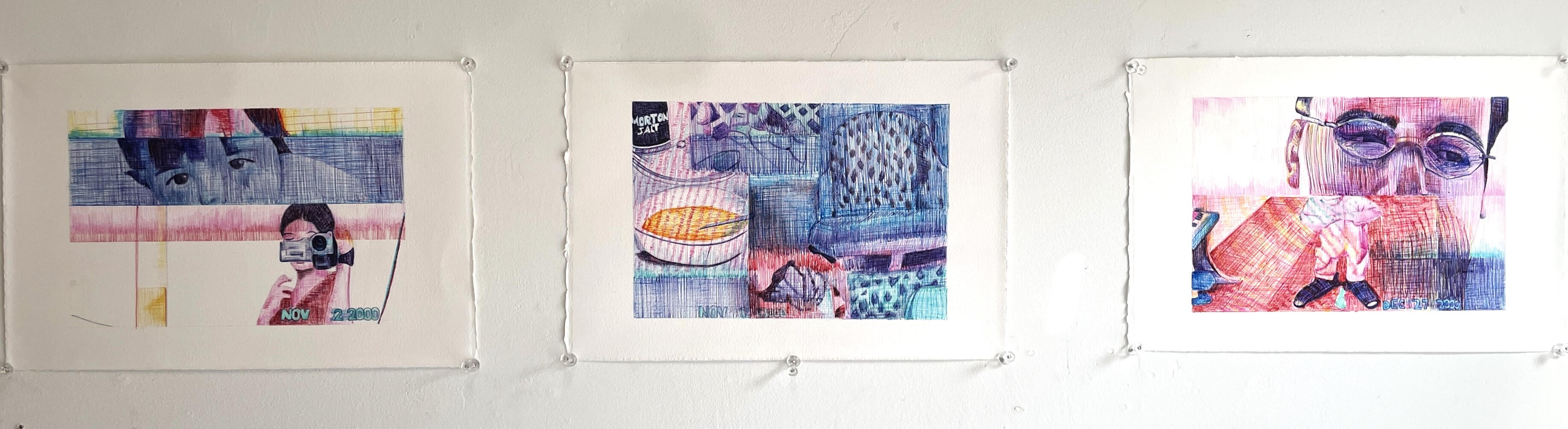 Untitled (2025), 71/2x11, Ballpoint Pen and Fineliner Color Pen on Paper