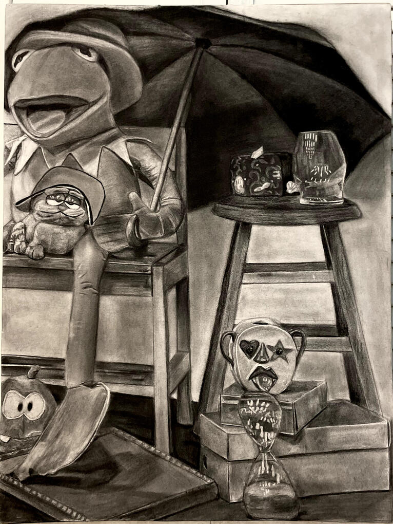 Still Life 1 (2023), Charcoal