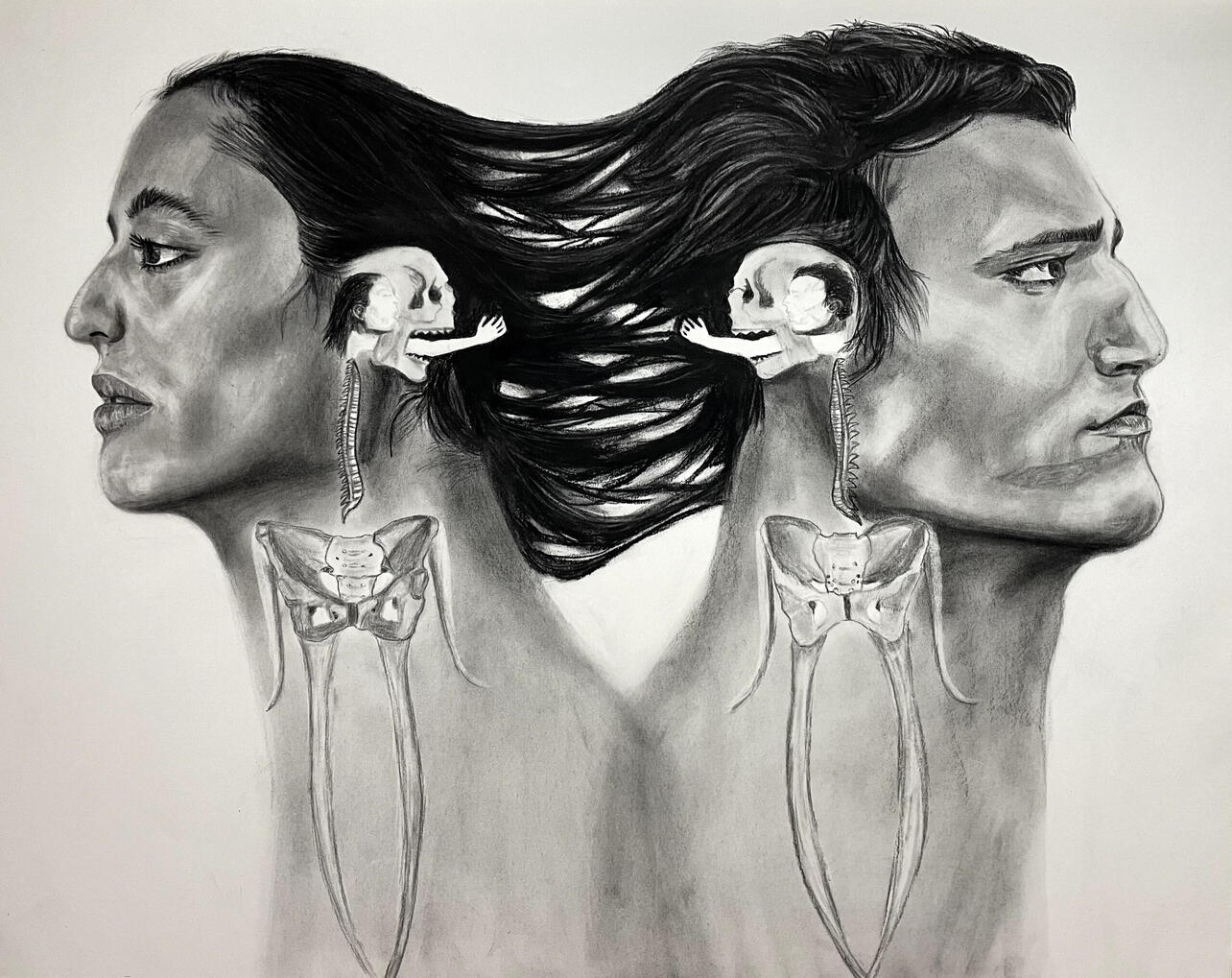 Do or Say, (2022), Charcoal